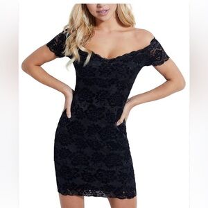 👗Guess - off-the-shoulder mini dress